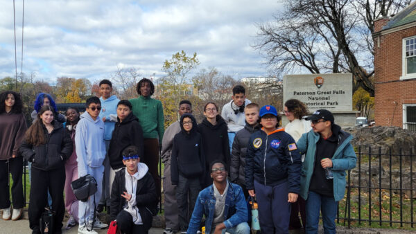 Students from Community School, Teaneck, NJ, on a special education field trip to the Paterson Museum.